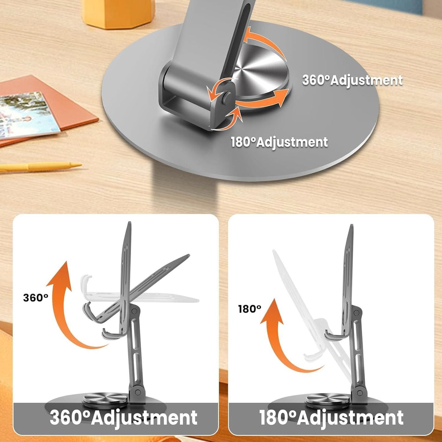 Aluminium 360 Degree Rotatable Phone/Tablet Stand